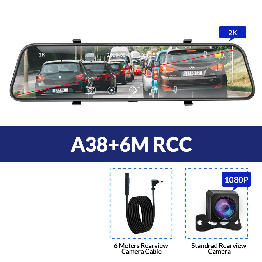 Car accessories: Car DVR Mirror Camera, Optional GPS Parking Monitoring