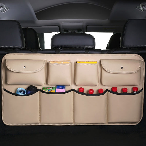 Car accessories: Leather Auto Rear Seat Organizer